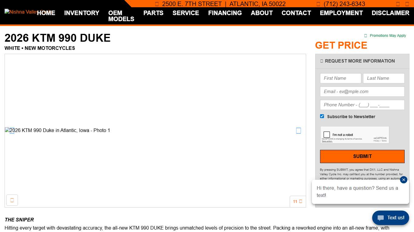 New 2026 KTM 990 Duke, Atlantic IA | Specs, Price, Photos | White